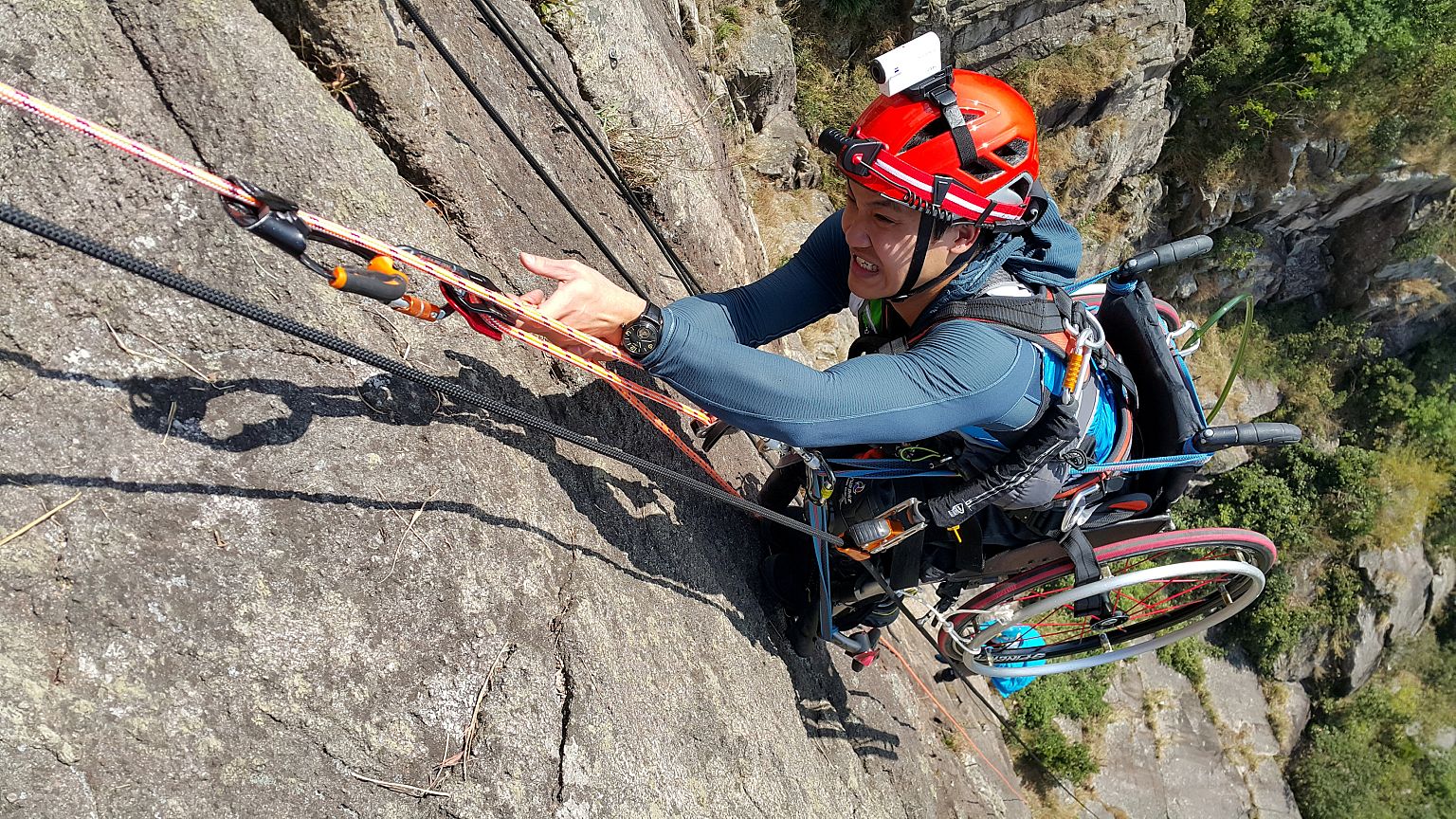 Lai Chi-Wai conquistou o Lion Rock, uma montanha com 495 metros de altura