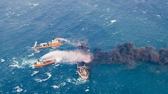 Mer de Chine : le pétrolier est toujours en feu