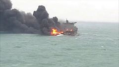 Families' anguish as Iran tanker burns 