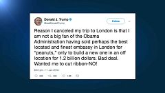 Trump lemondta londoni útját