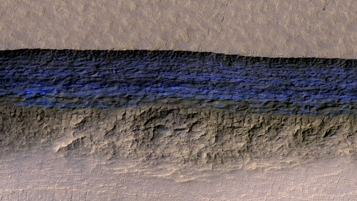Eisschichten auf dem Mars - NASA Grafik