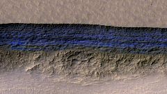 Eisschichten auf dem Mars - NASA Grafik