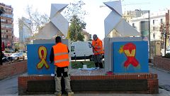 “Puigdemont debería volver a Cataluña” guerra de pintadas y opiniones encontradas