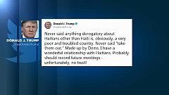 Trump acusa a los demócratas de poner en su boca los "agujeros de mierda"