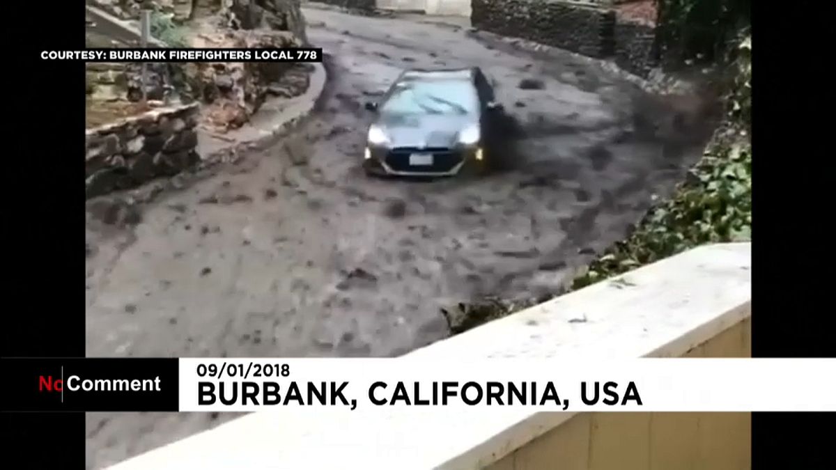 California: le impressionanti immagini della valanga di fango