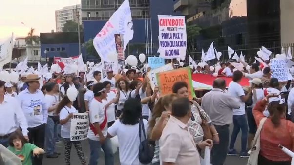 Manifestación en favor de Alberto Fujimori en Lima Manifestación en favor de Alberto Fujimori en Lima