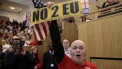 Il sindaco di Londra contestato da sostenitori di Trump