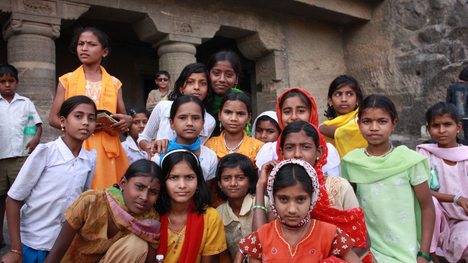 Ajanta, school children