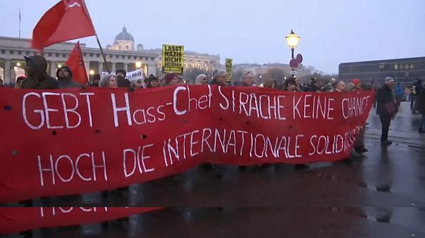 Milhares protestam em Viena contra o novo governo austríaco Milhares protestam em Viena contra o novo governo austríaco