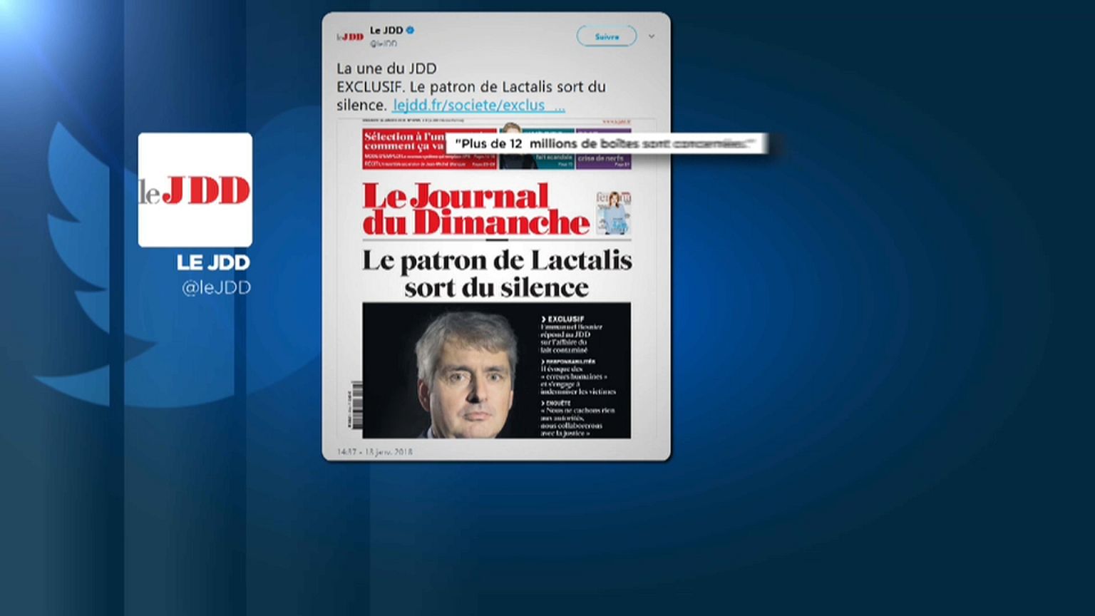 Le P-DG de Lactalis, visé par un scandale de salmonellose, s'exprime enfin