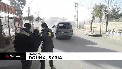 Минометные обстрелы близ Дамаска