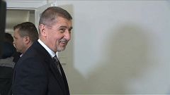 Andrej Babis casts his vote