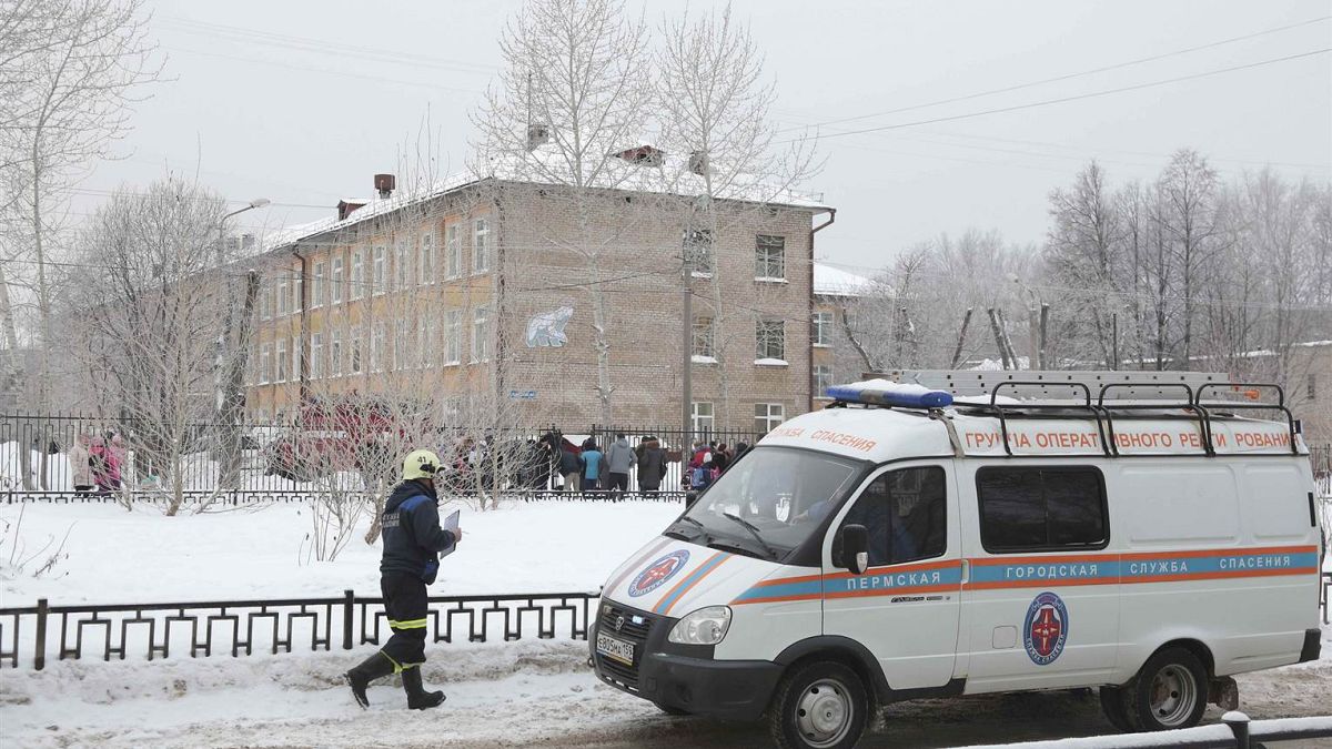 School stabbing injures teacher, 20 students in Perm, Russia