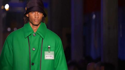 A model on the Prada catwalk