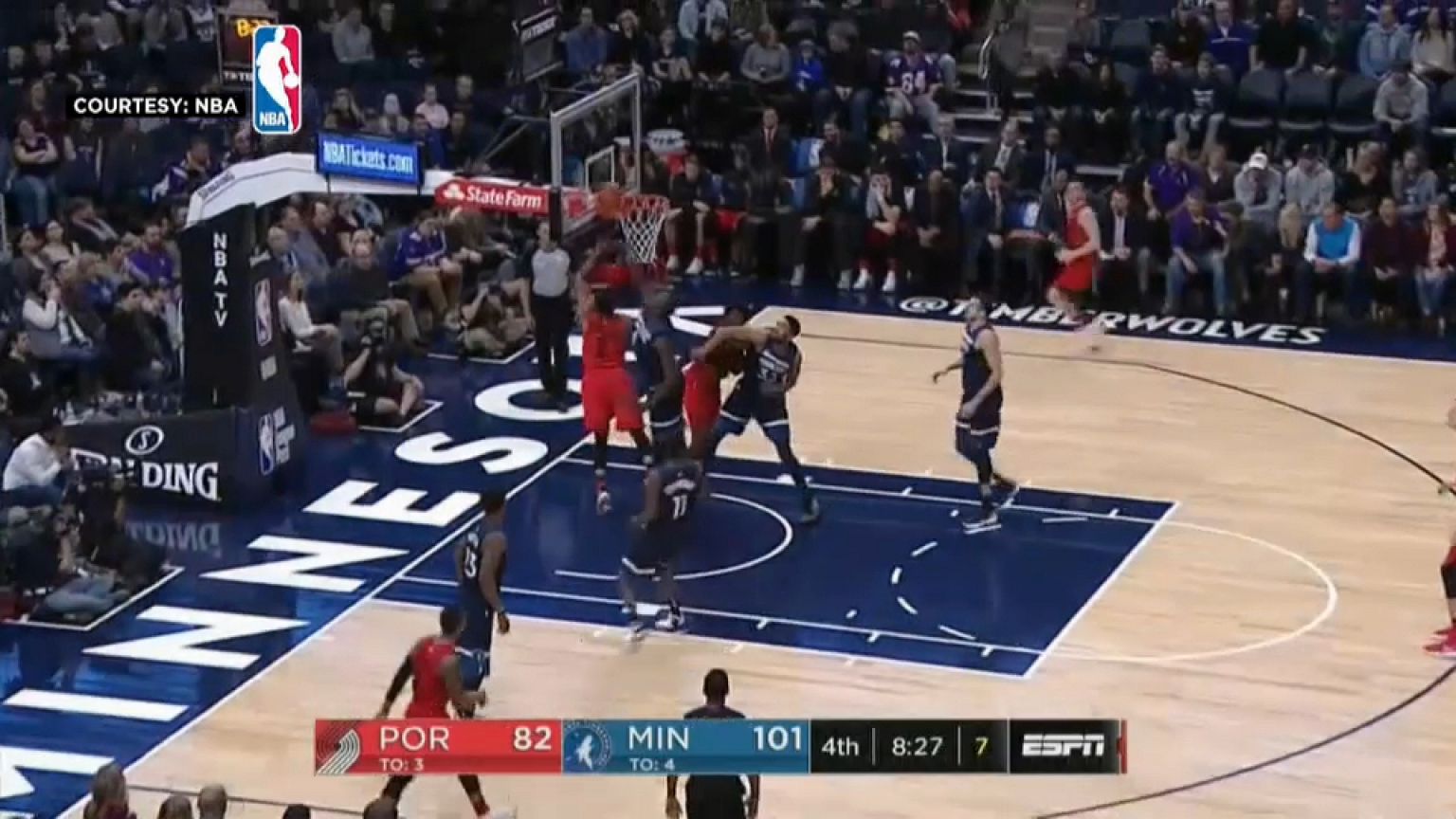 NBA: Minnesota Timberwolves defeat Portland Trail Blazers