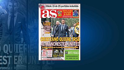 رونالدو سيغادر ريال لينضم الى مانشستر يونايتد وفق صحيفة "آس" الاسبانية