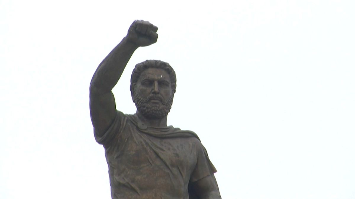 Statue of Alexander the Great in FYROM capital Skopje