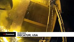 Bombeiros salvam 12 pessoas de um prédio em chamas nos EUA