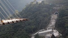 El viaducto desplomado en Colombia