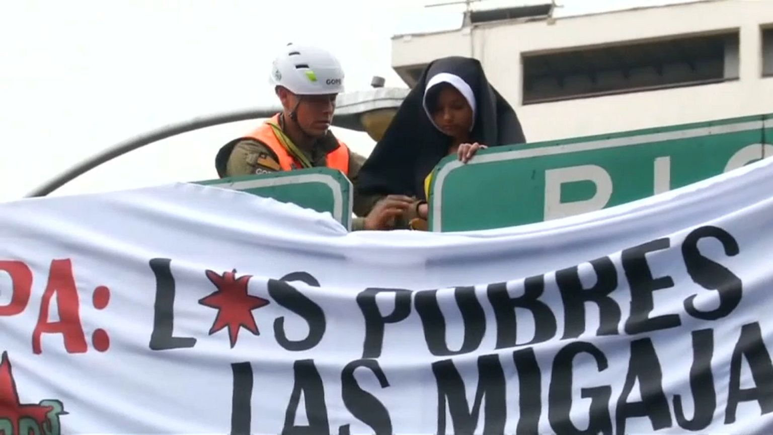 Protest gegen Papstbesuch in Chile
