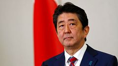 Japanese Prime Minister Shinzo Abe during his tour of eastern Europe.
