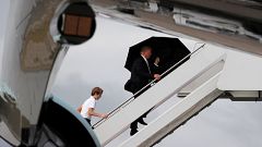 US-Präsident Trump steigt in die Air Force One ein.