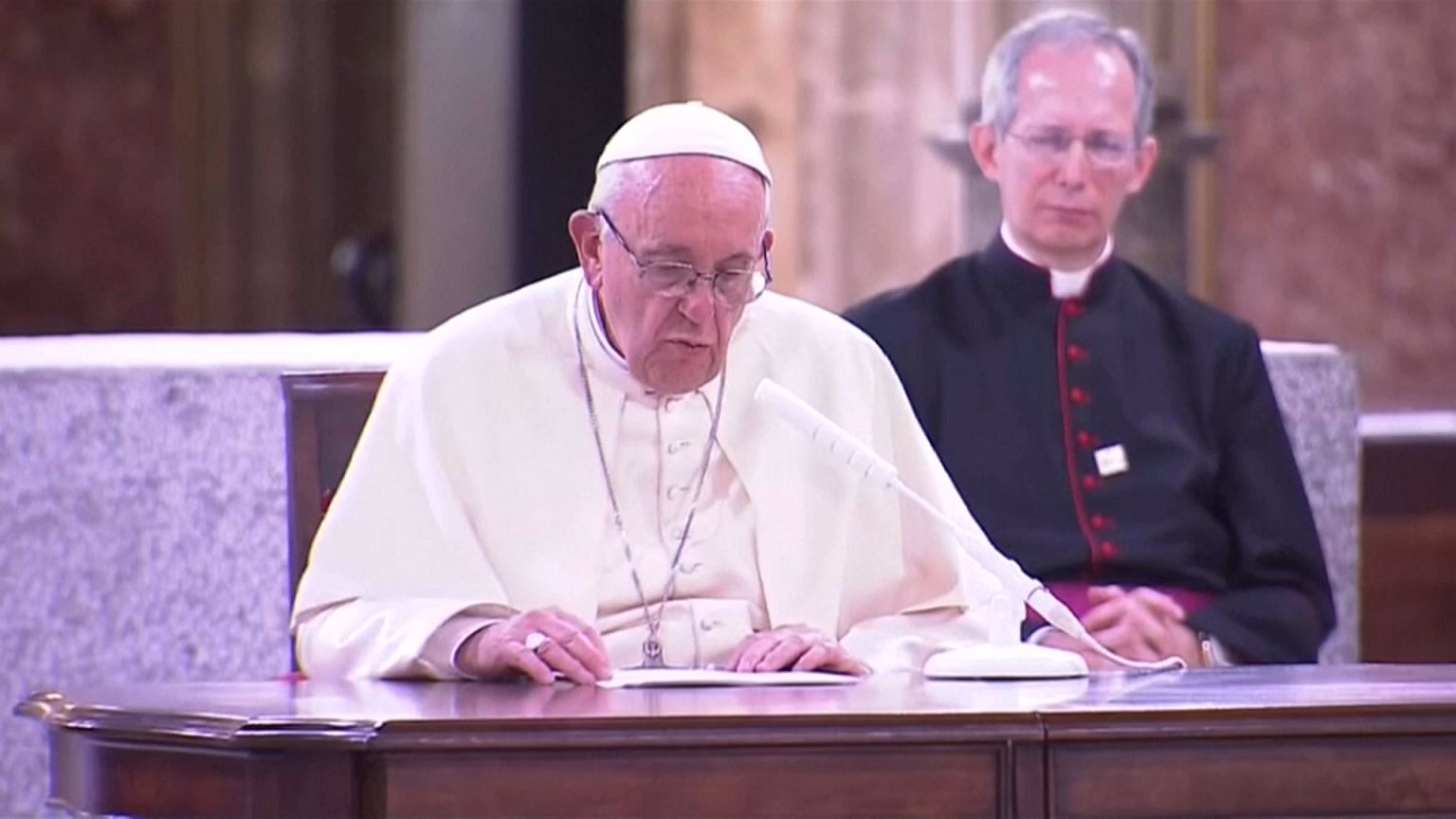 Pope speaks of 'shame' for clergy sex abuse