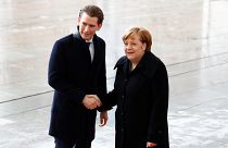 Kurz und Merkel in Berlin