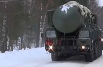 Interkontinentális ballisztikus rakéta egy oroszországi hadgyakorlaton 