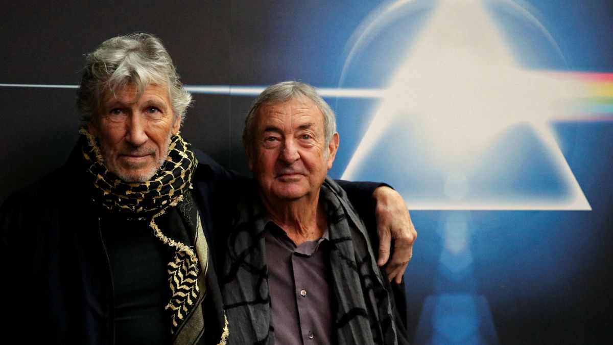 Band members Roger Waters and Nick Mason