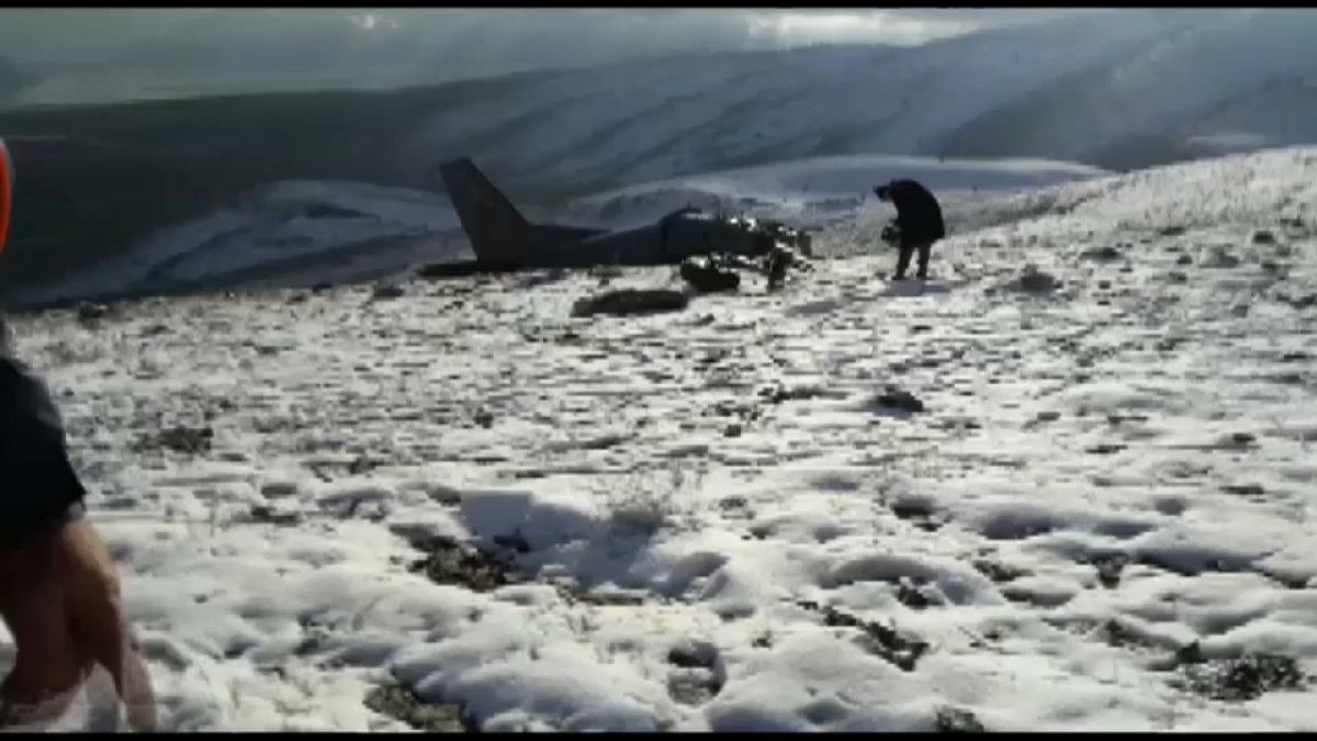 Turkish military plane crashed into hillside