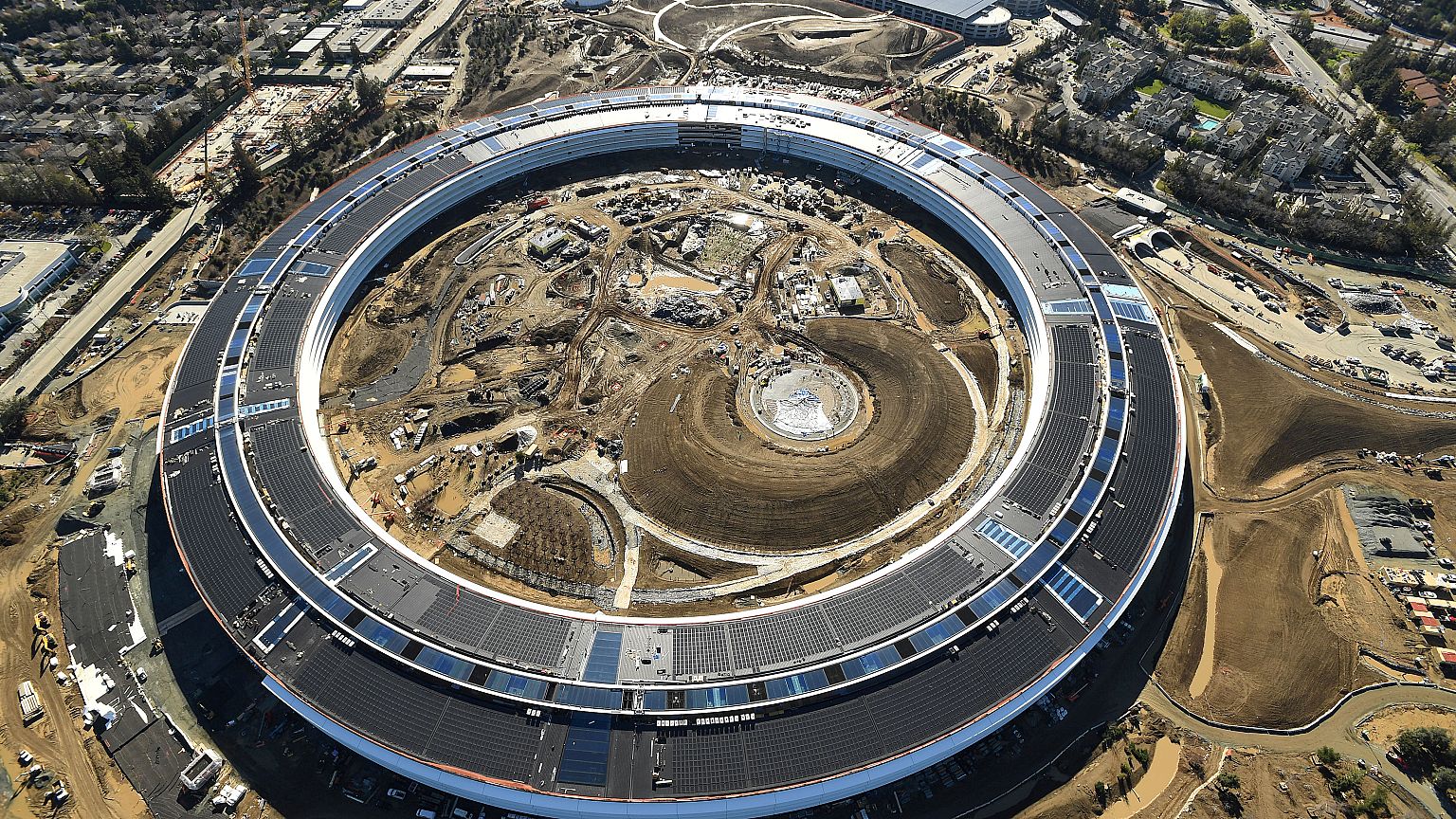 Der sich im Bau befindliche "Apple Park" im kalifornischen Cupertino.