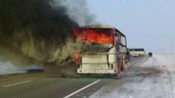 52 people killed in Kazakh bus fire 52 people killed in Kazakh bus fire