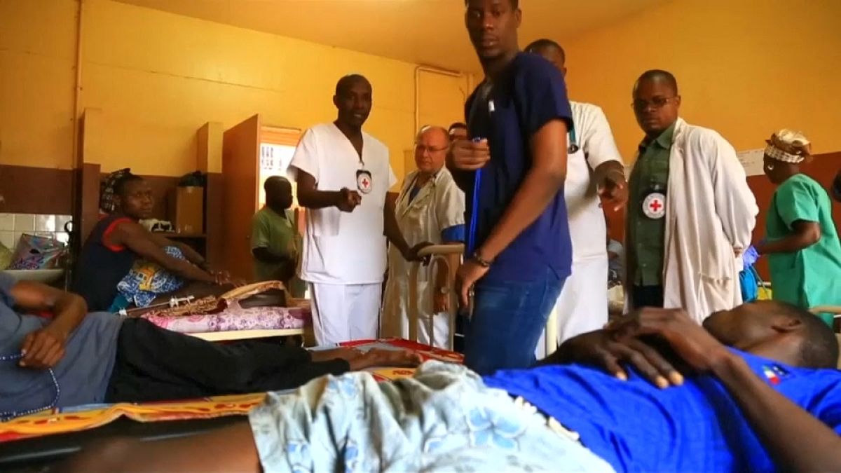 Patients wounded in fighting in hospital in Bangui