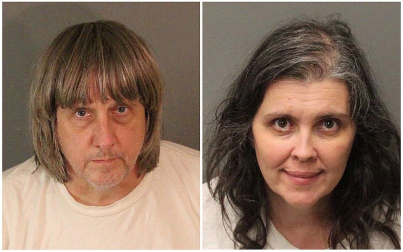 David Allen Turpin and Louise Ann Turpin in booking photos in Riverside County, California on Jan. 15.