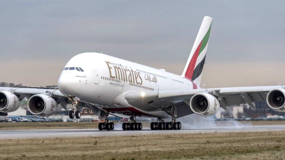 Az Emirates légitársaság egyik A380-as utasszállítója