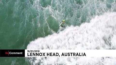 Drone salva duas pessoas em pleno mar na Austrália