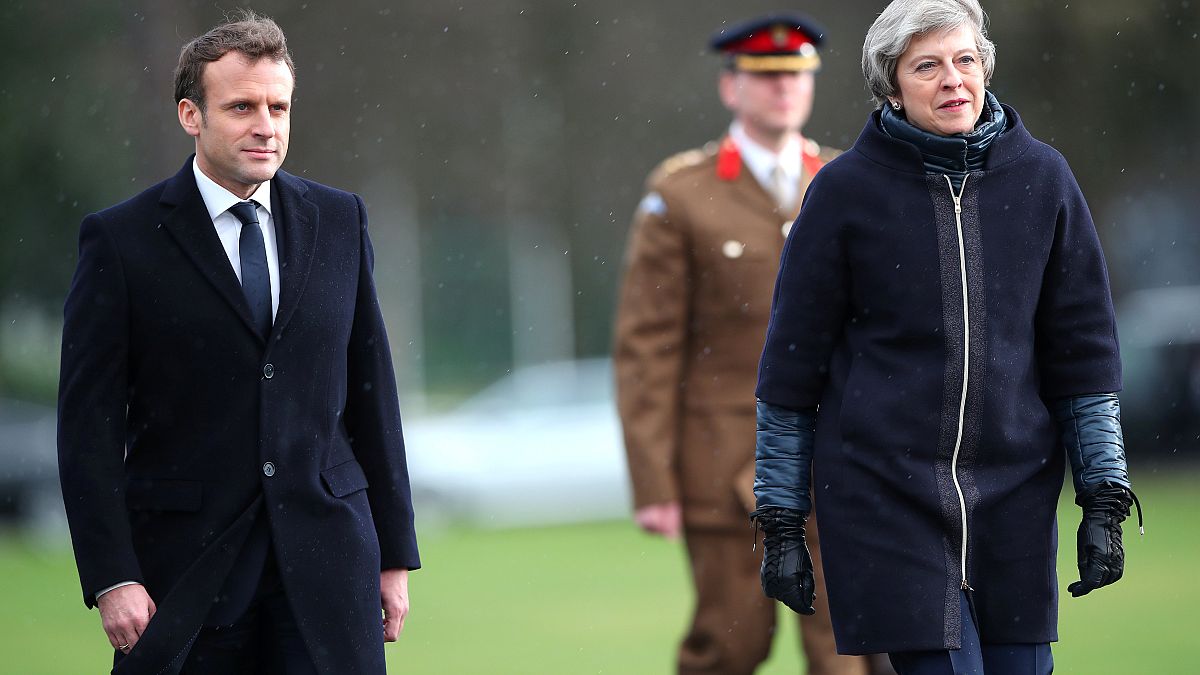 Emmanuel Macron und Theresa May in Sandhurst