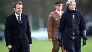 Emmanuel Macron und Theresa May in Sandhurst