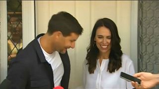 Jacinda Ardern and partner, Clarke Gayford, break the news