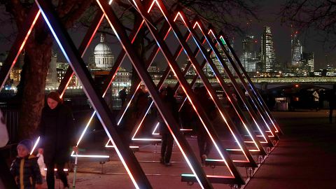 Londra Işık Festivali tursitlerin ilgisini çekiyor