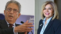 عمر موسى و مشيرة خطاب