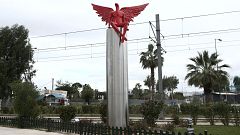 Protesters tear down red-winged 'Satan' statue in Athens