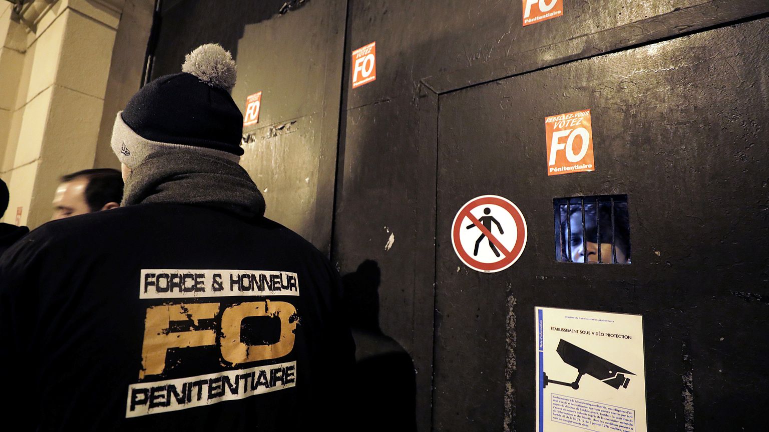 Guardas prisionais franceses em pé-de-guerra