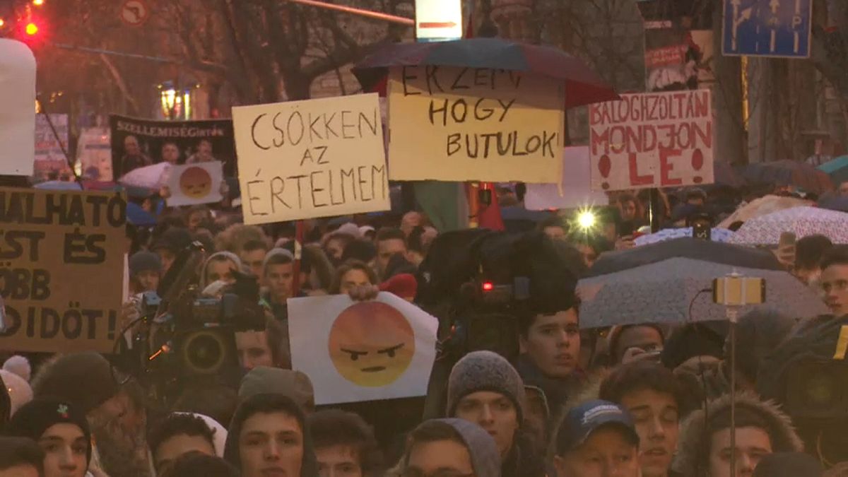 Венгерская молодежь против политики Орбана