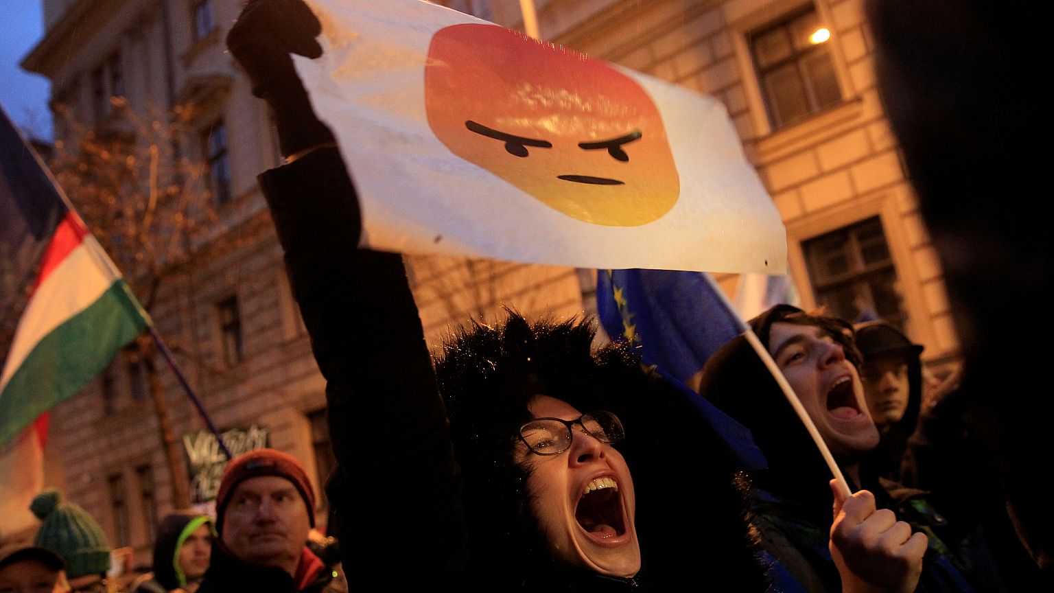 Schüler in Budapest demonstrieren für eine bessere Bildungspolitik