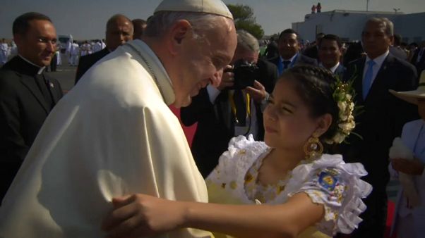 Pope Francis visits northern Peru to console thousands of flood-hit people Pope Francis visits northern Peru to console thousands of flood-hit people