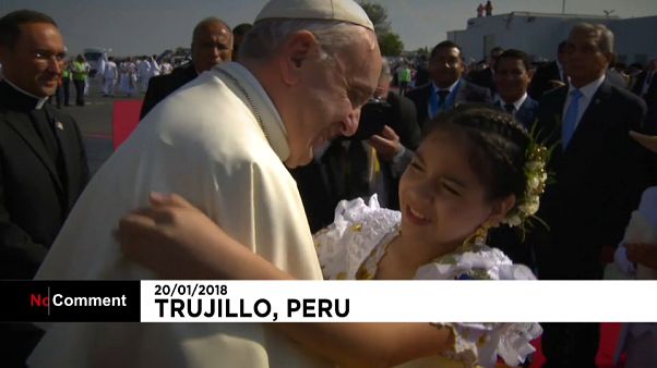 Pope visits northern Peruvian town of Trujillo to say Mass to those devastated by flooding in 2017 Pope visits northern Peruvian town of Trujillo to say Mass to those devastated by flooding in 2017