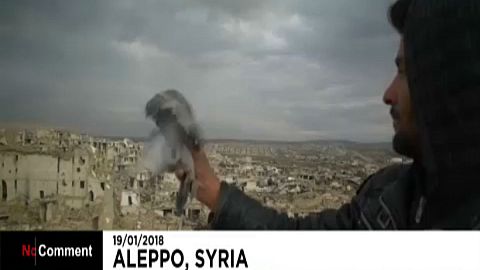 Σύρος στρατιώτης εκτρέφει περιστέρια στο Χαλέπι