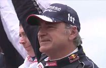Carlos Sainz ünnepel